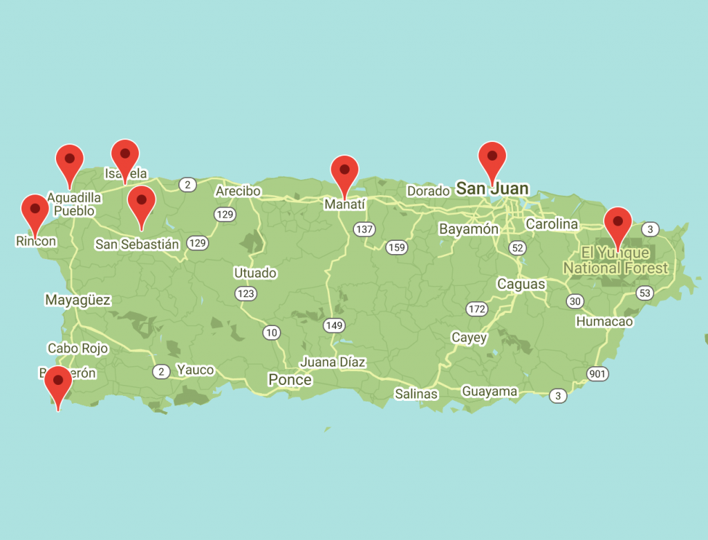 Voyages Yulgo Porto Rico map
